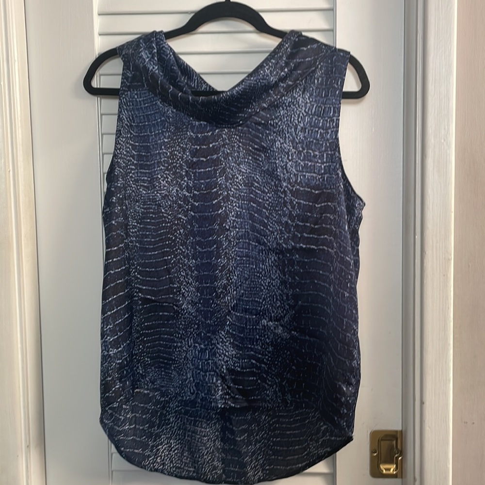 H Halston Cowl Neck Sleeveless Blouse LIKE NEW! Size S.
